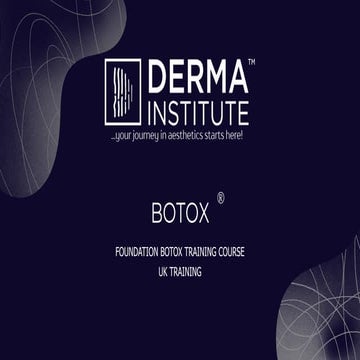Foundation Botox Training in Aesthetics Injections