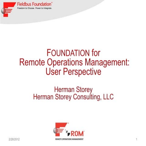 Foundation for rom user perspective 1 18-12