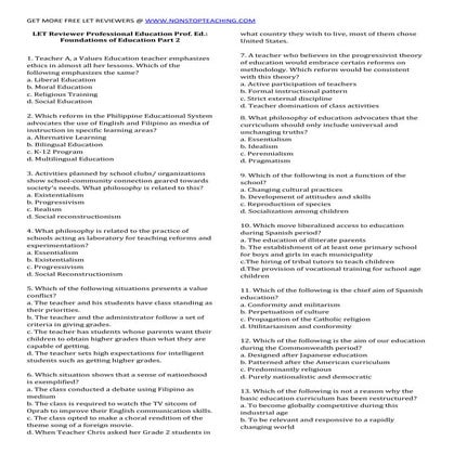 Foundation of education part 2 | PDF
