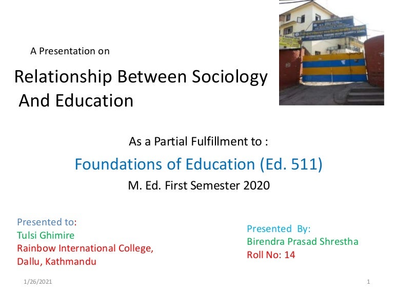Relationship Between Sociology And Education