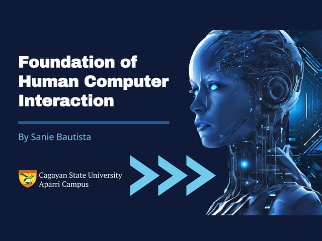 Foundation of Human-Computer Technology.