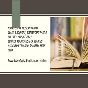 Foundation of reading | PPTX