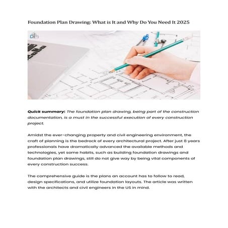 Foundation Plan Drawing: What is It and Why Do You Need It 2025