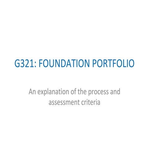 Foundation portfolio