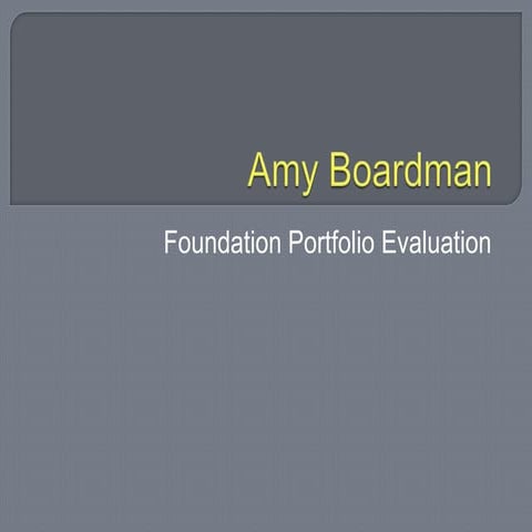 Foundation Portfolio Evaluation | PPTX
