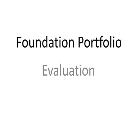 Foundation portfolio evaluation notes 2014