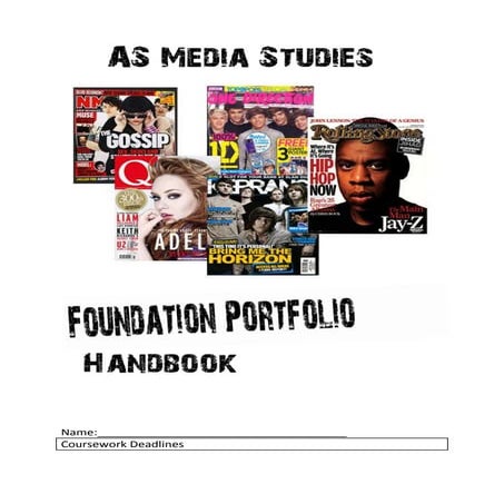 AS Media Foundation portfolio handbook