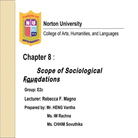 Scope of Sociological Foundations