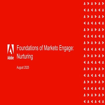 Foundations of Marketo Engage: Nurturing