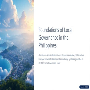 Decentralization and local governance | PDF