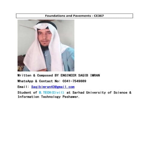 Foundations and pavements   ce367