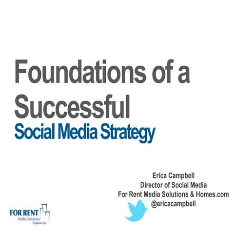 Foundations of a Successful Social Media Strategy 