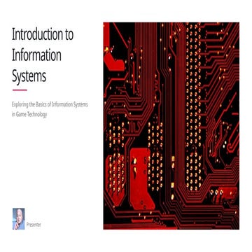 Introduction to Information Systems (Overview)