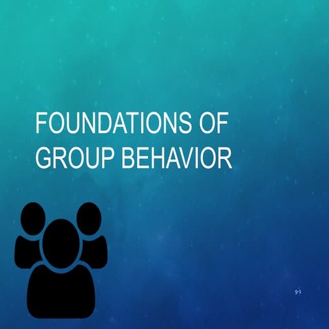 Foundations Of Group Behavior | Types Of Groups | Roles in Groups | 