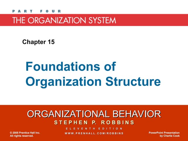 Foundations of the Organizational Structure