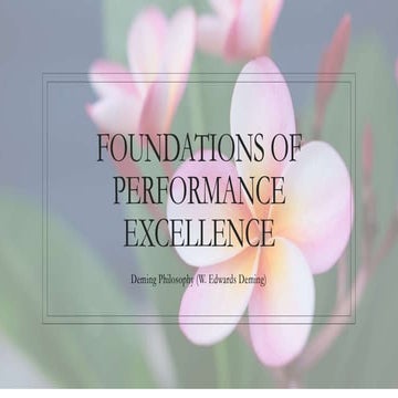Quality and Performance Excelence Part 3