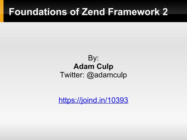 Deprecated: Foundations of Zend Framework 2