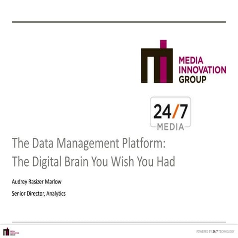 The Data Management Platform: The Digital Brain You Wish You Had by  Audrey R...