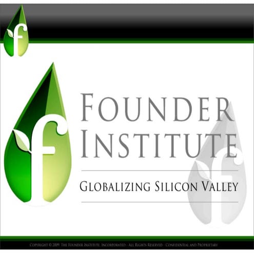 Founder Institute 파운더 인스티튜트 소개 자료 | PPT
