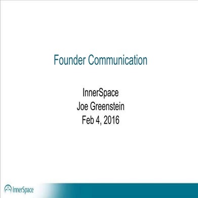 Founder Communication Workshop