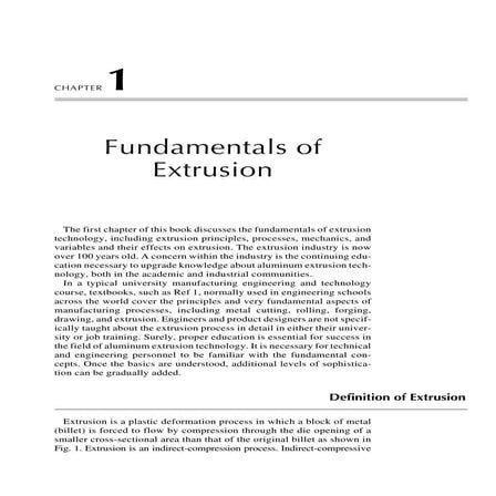 Foundermantion of extrusion