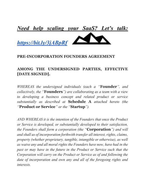 Founders Agreement Template docx Founders Agreement Template docx