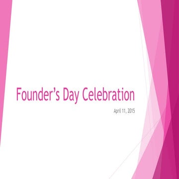 Founder’s day celebration