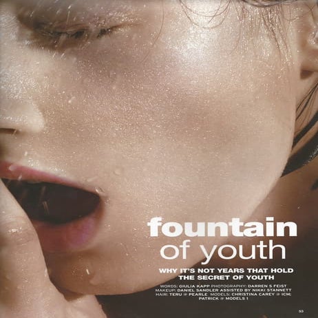 Harrods Beautique magazine: Fountain of youth feature