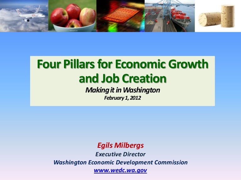 Four pillars for economic growth and job creation by Egils Milbergs