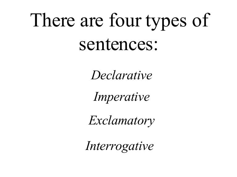 4 types of sentences