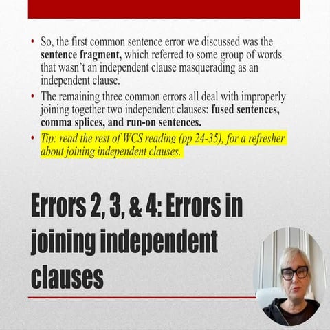 Raina Lyons: Four Common Sentence Errors Lecture part 2.pptx