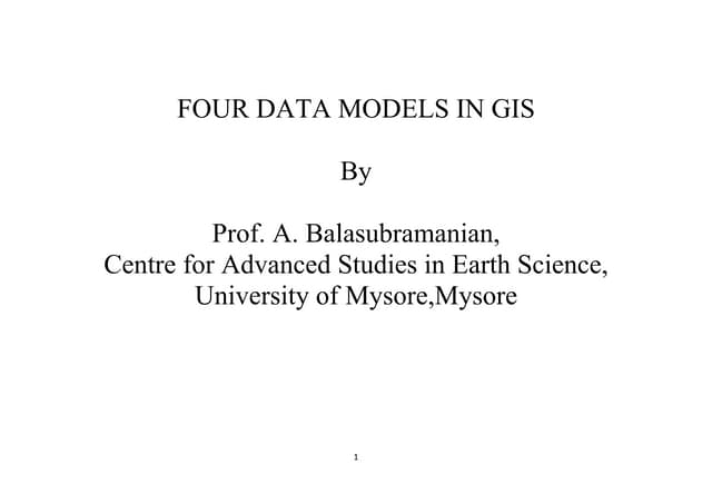 Four data models in GIS