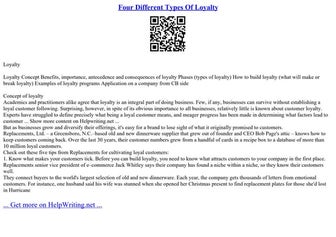 Four Different Types Of Loyalty