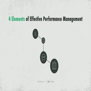 Four Elements of Effective Performance Management