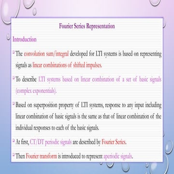 Fourier Analysis Fourier series representation.pptx