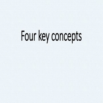Four key concepts