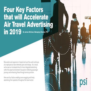 Four key factors that will accelerate air travel in 2019