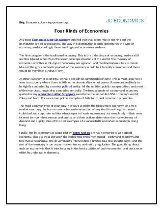'types of economies' on SlideShare
