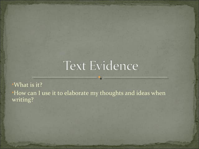Types of Evidence.pptx_ English 9- Evidence | PPTX