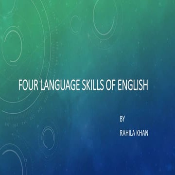 Four language skills of English