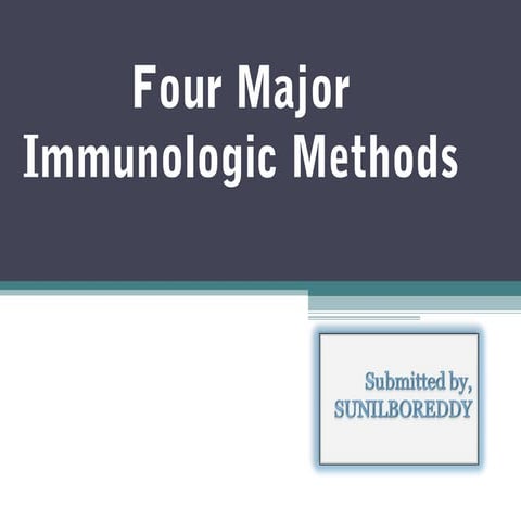 Four major immunologic methods