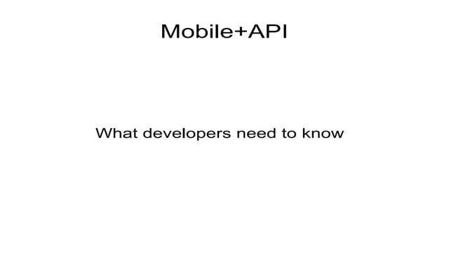 Mobile+API