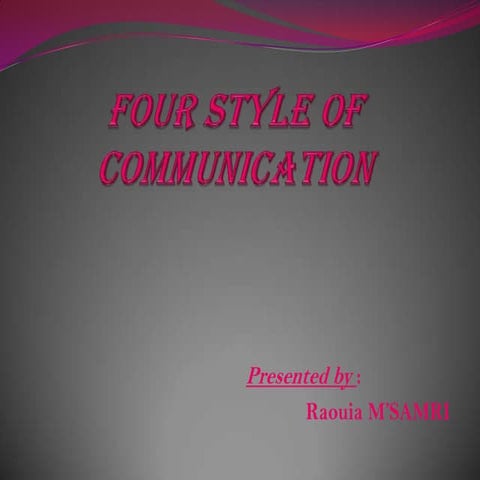 Four style of communication
