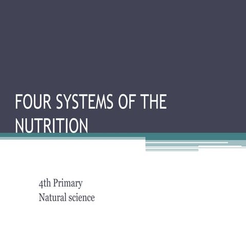 Four systems of the nutrition