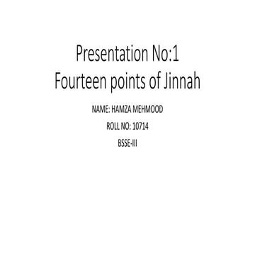 Fourteen points of jinnah