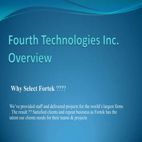 Fourth technologies inc.