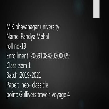 Fourth voyage of gulliver's travels