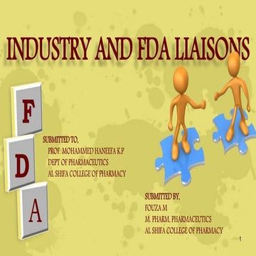 industry and FDA liaisons
