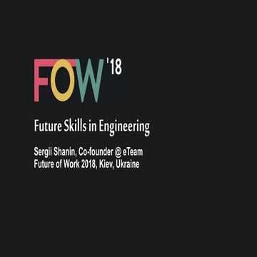 Future of Work in Engineering