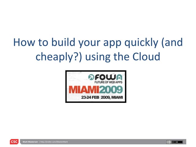 Fowa Miami 09 Cloud Computing Workshop